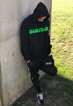 BAAD hoodie black  SABOTAGE (Green Neofutur)