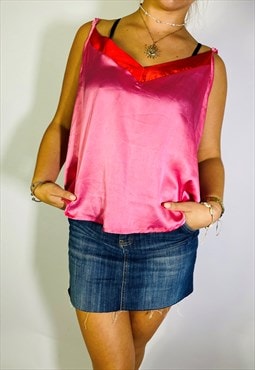 Vintage Size L Y2K Cami Top In Pink