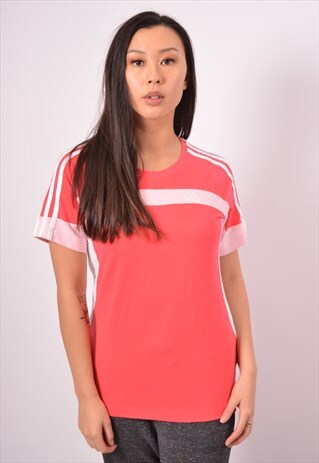 VINTAGE ADIDAS T-SHIRT TOP PINK