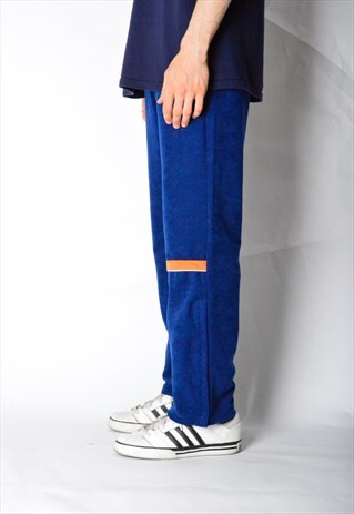 VINTAGE 90S NAVY BLUE VELVET SPORTS PANTS