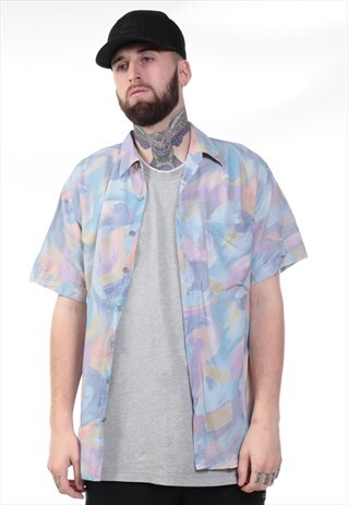 VINTAGE ABSTRACT PRINT 90S SHIRT