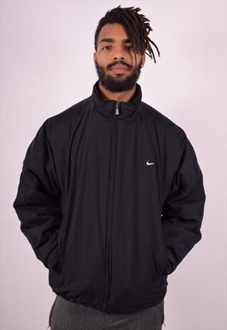 NIKE MENS VINTAGE JACKET LARGE BLACK 90S