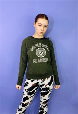 Vintage 90s USA Green Graphic Sweatshirt