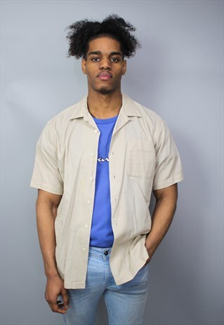 VINTAGE POLO RALPH LAUREN KHAKI HALF SLEEVE SHIRT