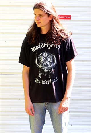 1990'S VINTAGE BLACK GRAPHIC MOTORHEAD T-SHIRT