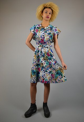 VINTAGE 80'S PRINT DRESS
