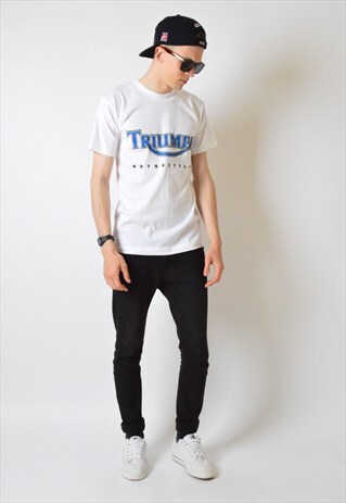 VINTAGE 90S WHITE TRIUMPH T-SHIRT