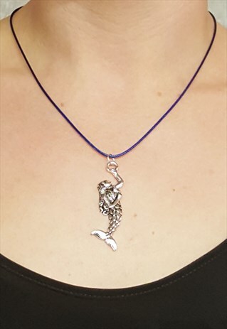 MERMAID CHARM BLUE NECKLACE