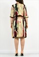 VINTAGE 80S PRINTED DRESS IN MULTI COLOR