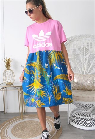 DRESS TEE-SHIRT VINTAGE PRINTED FABRIC