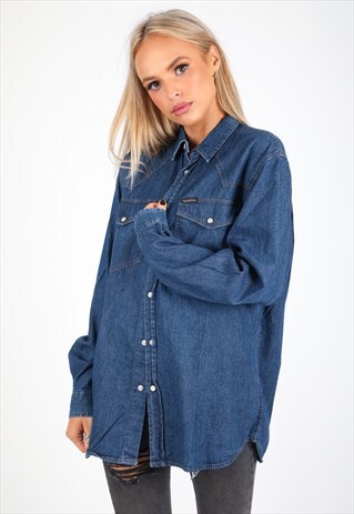 VINTAGE VALENTINO DENIMLONG SLEEVE SHIRT S316