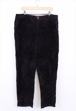 Vintage Corduroy Trousers Brown Straight Fit Retro 
