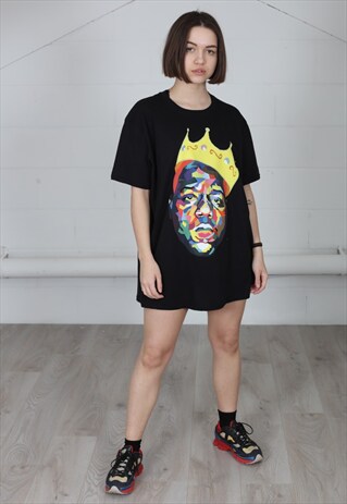 OFFICIAL BIGGIE SMALLS COLOURED CROWN UNISEX T-SHIRT