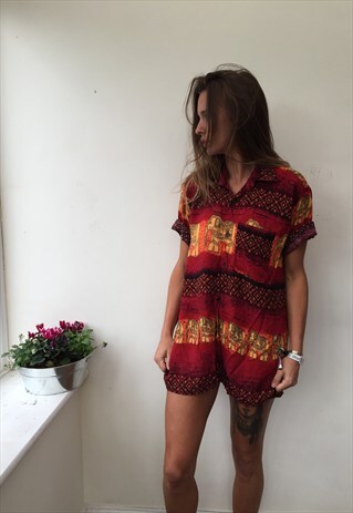CRAZY PATTERN OVERSIZED RETRO VINTAGE UNISEX FESTIVAL SHIRT