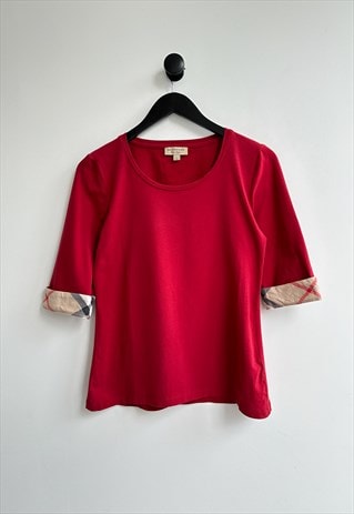 BURBERRY RED T SHIRT