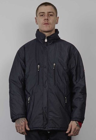 VINTAGE 80'S FILA NAVY BLUE PUFFER JACKET