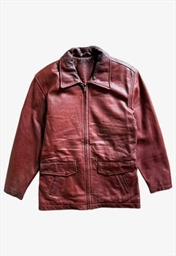 Vintage Y2K Women's COACH Red Leather Jacket