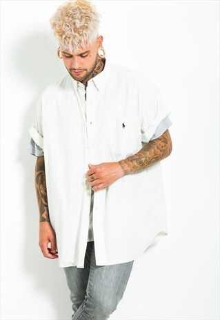 VINTAGE 80 POLO RALPH LAUREN SHORT SLEEVE SHIRT / 4959