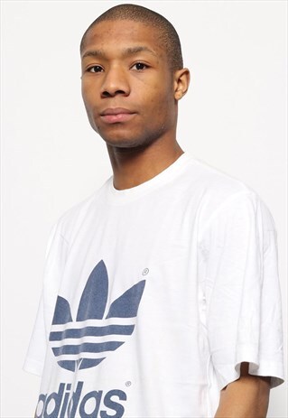 VINTAGE ADIDAS BIG LOGO T-SHIRT WHITE