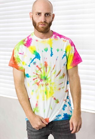 VINTAGE TIE DYE T-SHIRT 90S M 5.6