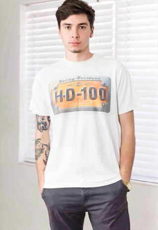VINTAGE HARLEY-DAVIDSON T-SHIRT LOGO 90S M 7.3