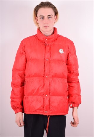 MONCLER MENS VINTAGE PADDED JACKET MEDIUM RED 90S