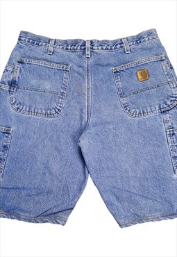 Men's Carhartt Denim Cargo Shorts Fleece Lined Size W36