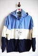 VINTAGE WINDBREAKER JACKET TRACKSUIT BLUE ACTIVEWEAR