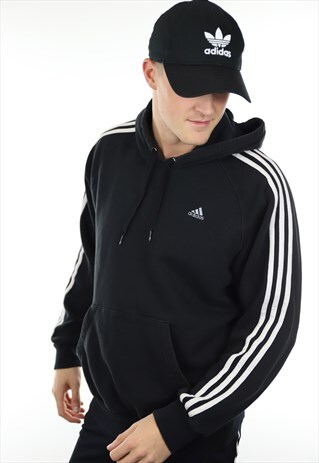 VINTAGE ADIDAS SMALL LOGO HOODIE SWEATSHIRT