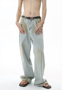 Men's tie-dye print denim jeans S VOL.3