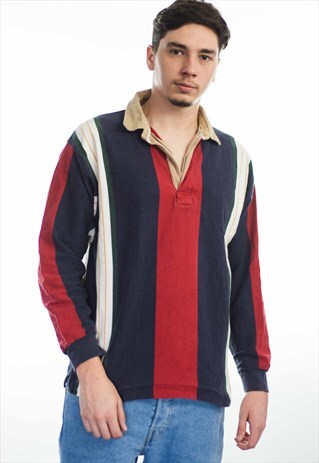 VINTAGE CHAPS RALPH LAUREN LOGO POLO SHIRT 90S L 15.8