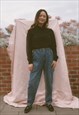 BLACK EMBROIDERED 80S GOTHIC REVIVAL BLOUSE