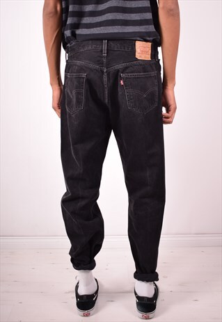 LEVI'S 501 MENS VINTAGE JEANS W36 L32 BLACK 90S