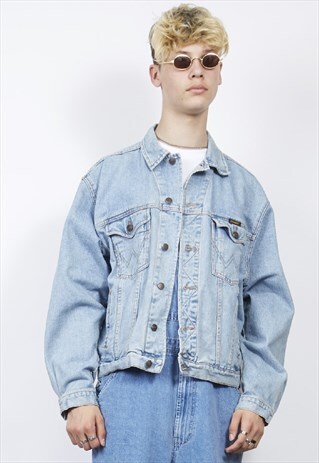 VINTAGE 90'S WRANGLER MID-BLUE DENIM JACKET