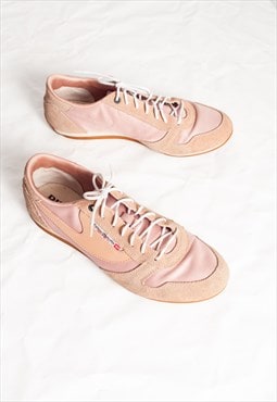 Vintage Y2K Diesel Sneakers in Pink Leathet