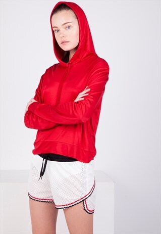 LONG SLEEVED RED HOODIE
