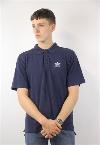 VINTAGE ADIDAS NAVY POLO SHIRT