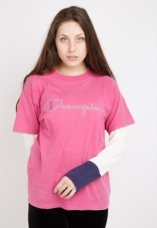 VINTAGE PINK CHAMPION T-SHIRT