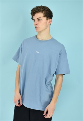 G&G UNISEX STONE BLUE S/S SIMPLE EM TEE