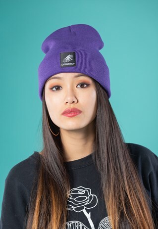CLASSIC LOGO BEANIE IN PURPLE