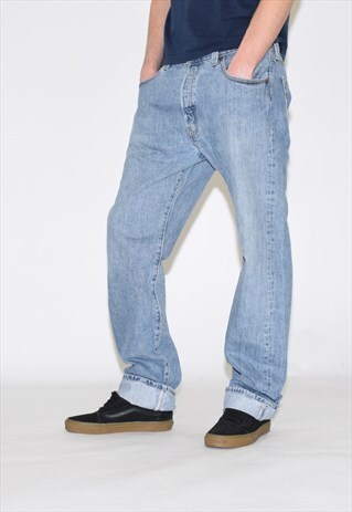 VINTAGE BLUE LEVIS 501 STRAIGHT LEG JEANS