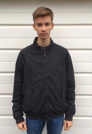 MENS VINTAGE RALPH LAUREN JACKET DARK BLUE HARRINGTON COAT
