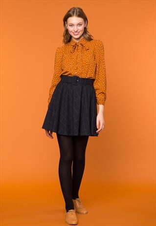 ORANGE SPECKLE PRINT BLOUSE