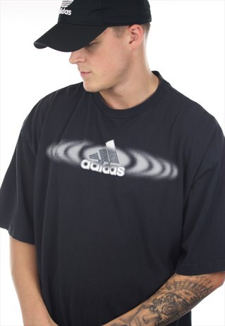 VINTAGE ADIDAS GRAPHIC BIG LOGO T SHIRT TEE