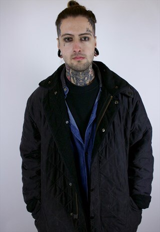 VINTAGE BARBOUR FLEECE-LINED QUILTED JACKET