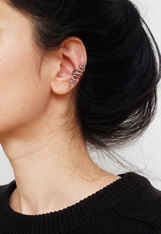 SNAKE STERLING SILVER EAR CUFF