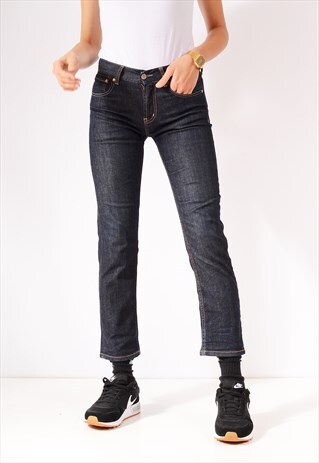 VINTAGE LEVI'S 504 SLIM JEANS DARK BLUE