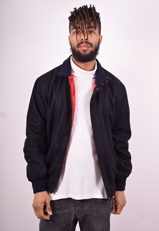 MENS VINTAGE JACKET MEDIUM NAVY BLUE 90'S