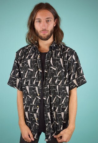 VINTAGE 90'S PATTERNED FLANNEL SHIRT