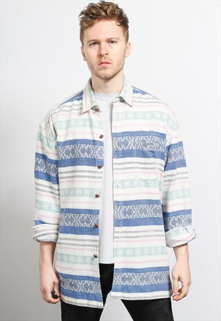 VINTAGE AZTEC PATTERNED SHIRT